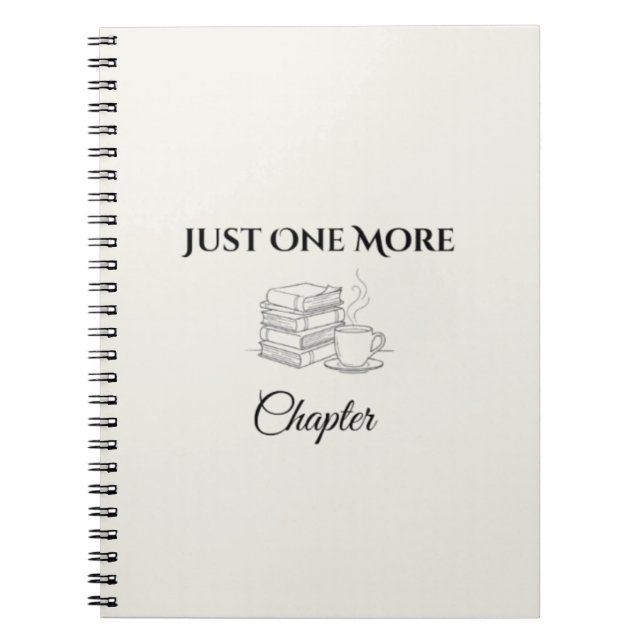 Just One More Chapter Book Lover Notebook  (Front)