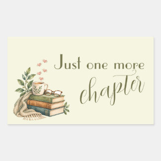 Just One More Chapter Botanical Book Lover Sticker