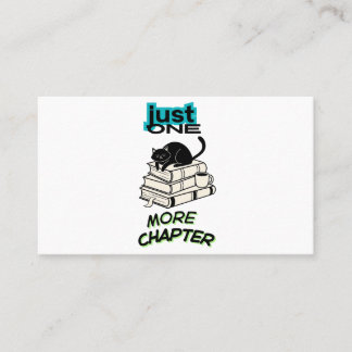 Just One More Chapter Cat Business Card