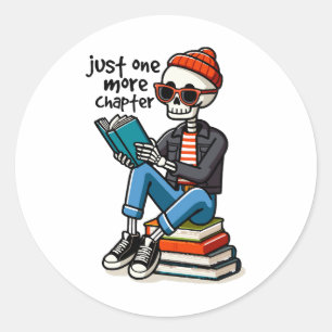Just One More Chapter Classic Round Sticker