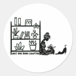 Just One More Chapter Classic Round Sticker