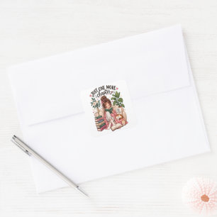 Just One More Chapter – Cosy Book Lover Reading Square Sticker