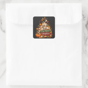 Just One More Chapter - Cosy Fall Book Lover Square Sticker