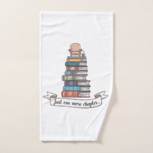 Just One More Chapter - Cozy Book Lover Design Hand Towel