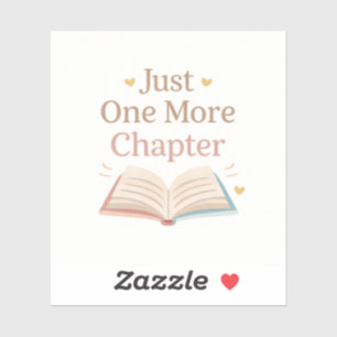 Just One More Chapter Cute Book Lover Typography –