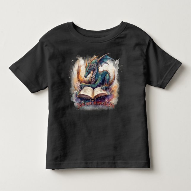 Just one more chapter; fantasy dragon shirt (Front)
