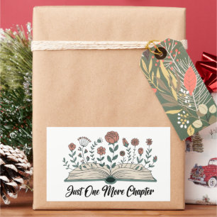 Just One More Chapter – Floral Book Lover Rectangular Sticker