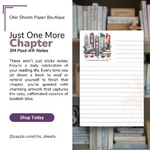 Just One More Chapter Lined 3M Post-it® Notes