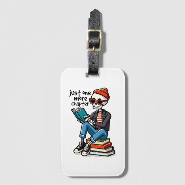 Just One More Chapter Luggage Tag (Front Vertical)