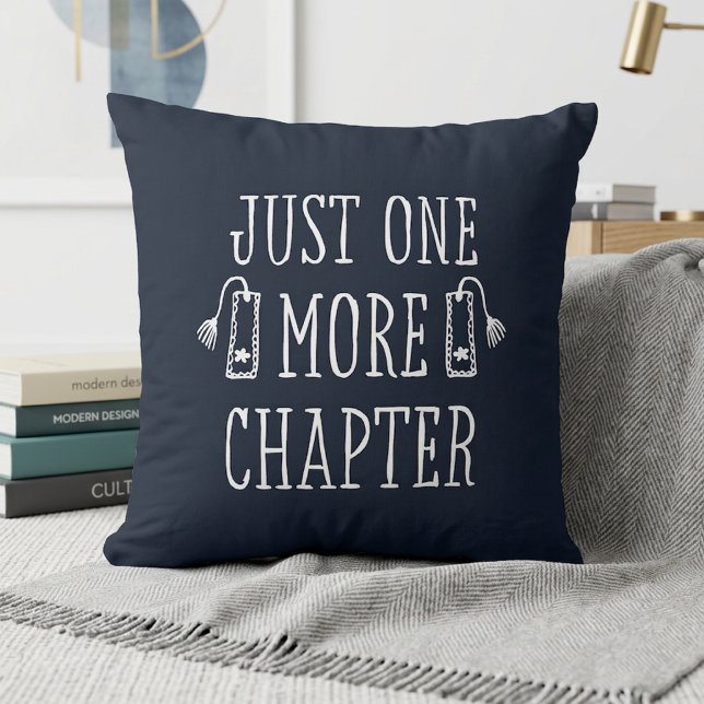 Just One More Chapter Navy Blue Book Lover Cushion (Creator Uploaded)