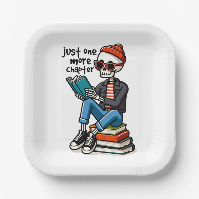 Just One More Chapter Paper Plate (Front)