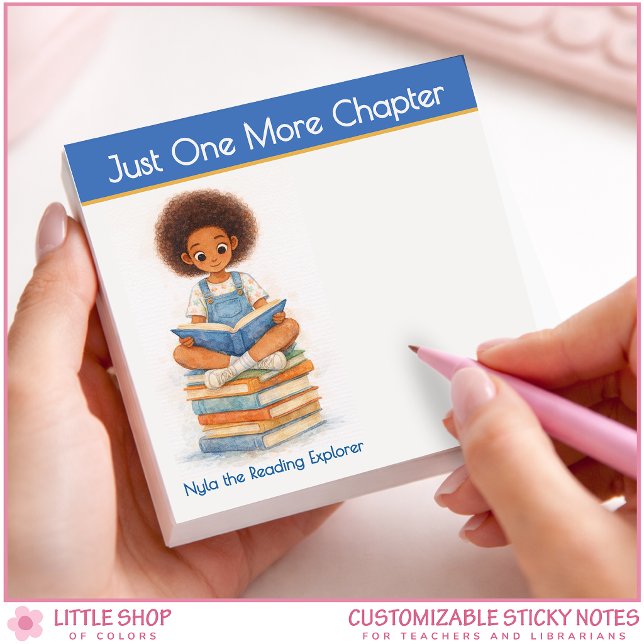 Just One More Chapter Personalised Teacher Post-it Notes (Creator Uploaded)