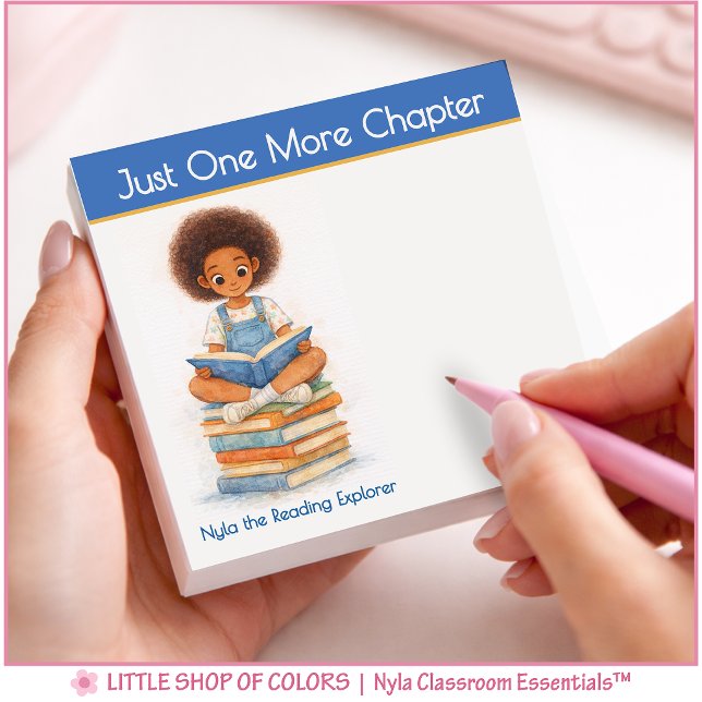 Just One More Chapter Personalised Teacher Post-it Notes (Creator Uploaded)