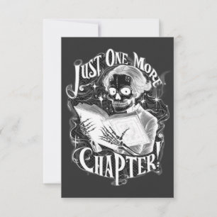 Just One More Chapter Skeleton Reader Funny Thank You Card