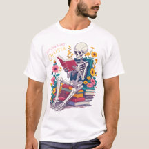 Just One More Chapter Skeleton Reading Book Reader