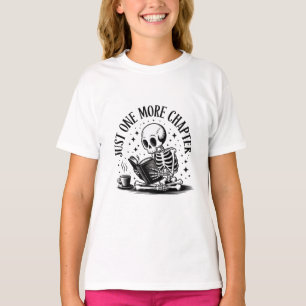 Just One More Chapter Skeleton Reading T-Shirt