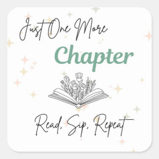 Just One More Chapter Sticker | Book Lover Decal