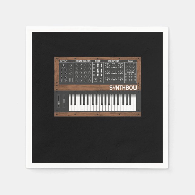 Just One More Funny Synthesizer Gift Synths Lover Napkin (Front)