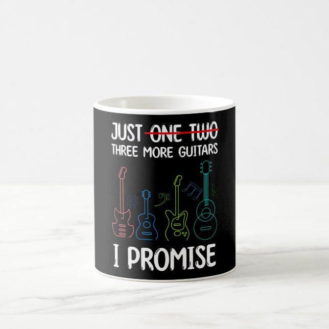 Just One More Guitar I Promise Gift For Guitarist Coffee Mug (Center)