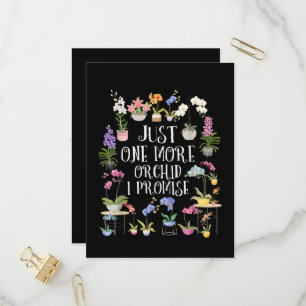 Just One More Orchid I Promise Invitation Postcard