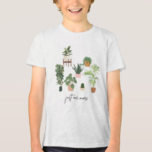 Just One More Plant Shirt, Plant lover green plant Tri-Blend Shirt