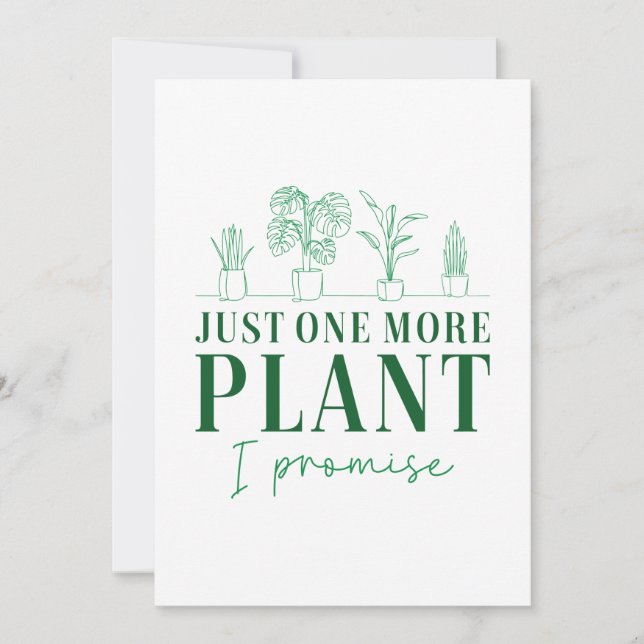 Just One More Plant Thank You Card (Front)