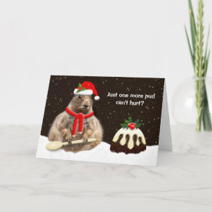 Just One More Pud Card (customise caption/message)