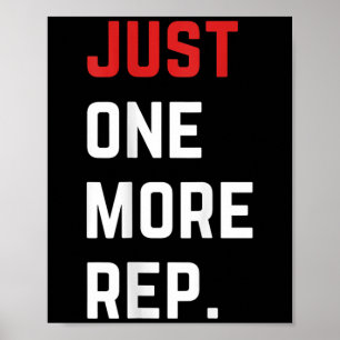 Just One More Rep Motivational Gym Poster