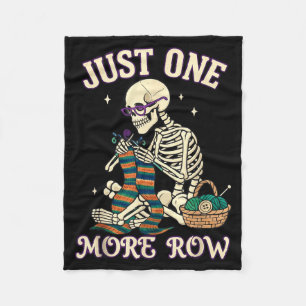Just One More Row Crochet Skeleton Crocheting Knit Fleece Blanket