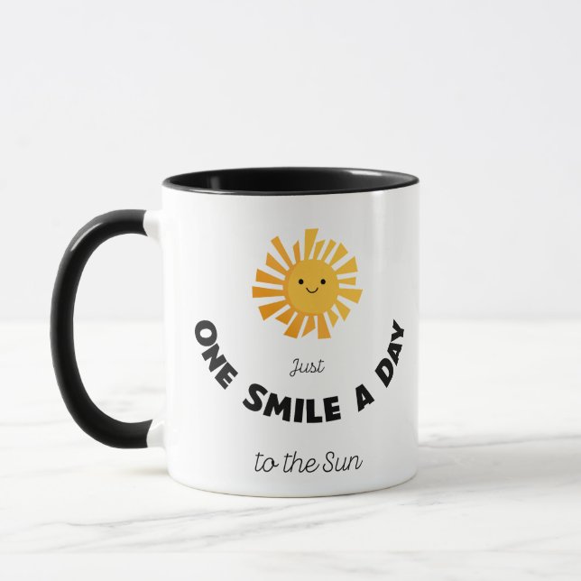 Just One Smile A Day to the Sun Mug (Left)