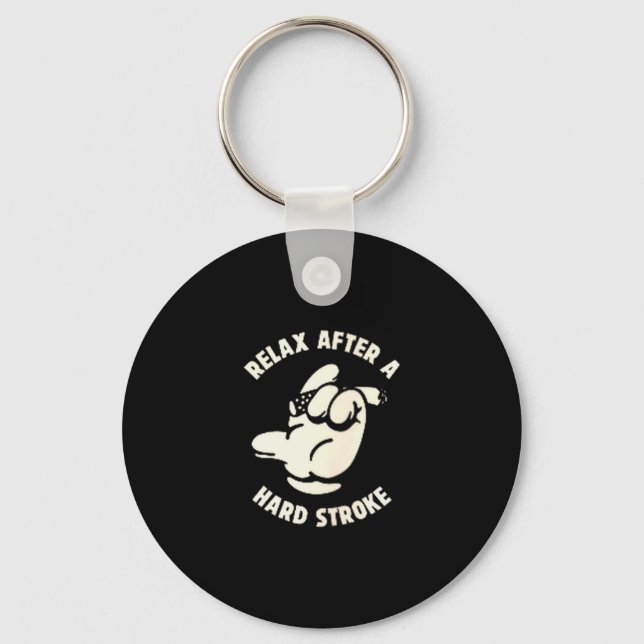 Just Out Here Working On My Stroke Frustrated Angr Key Ring (Front)