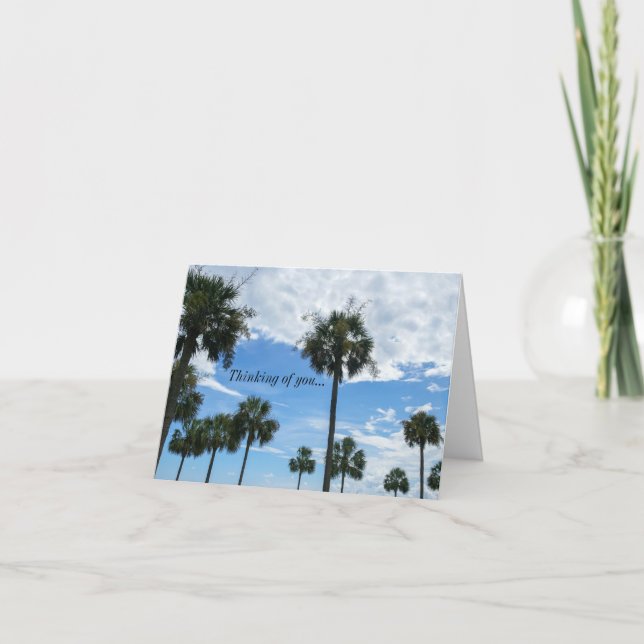 Just Palm Trees Thinking Of You Card (Front)