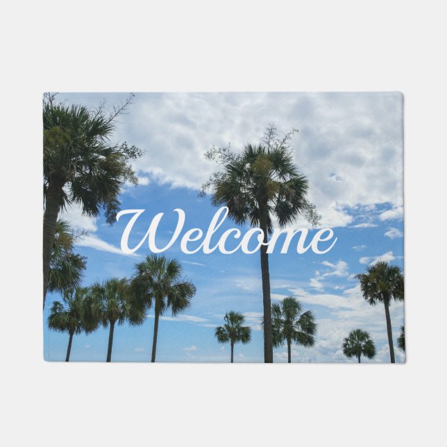 Just Palm Trees Welcome Doormat (Front)