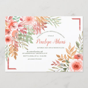 Just Peachy Birthday Party Invitation