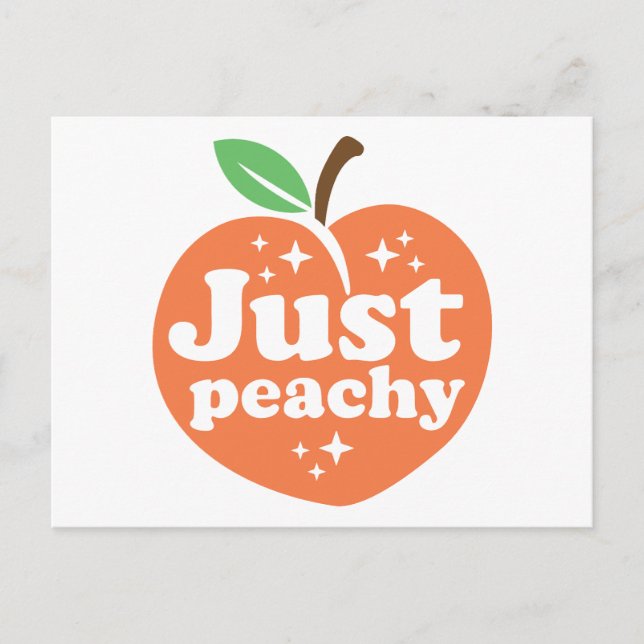 Just Peachy Holiday Postcard (Front)