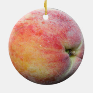 Just Peachy Jersey Peach Custom Text Ceramic Tree Decoration