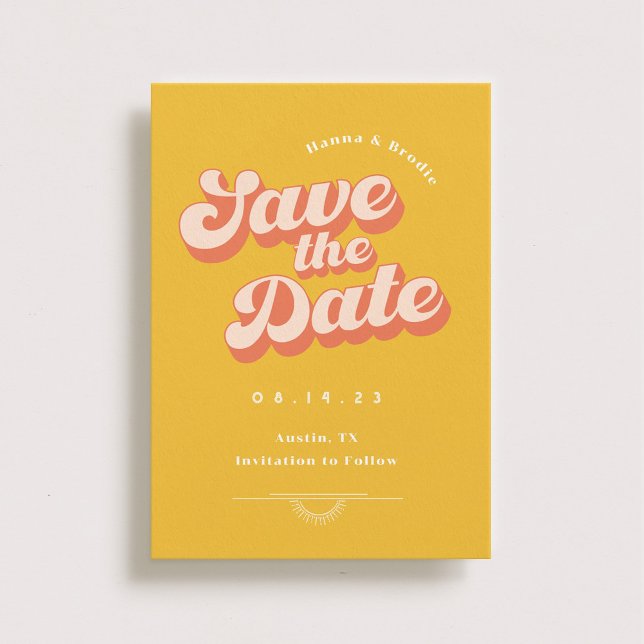 Just Peachy Non Photo Wedding Save the Date (Creator Uploaded)