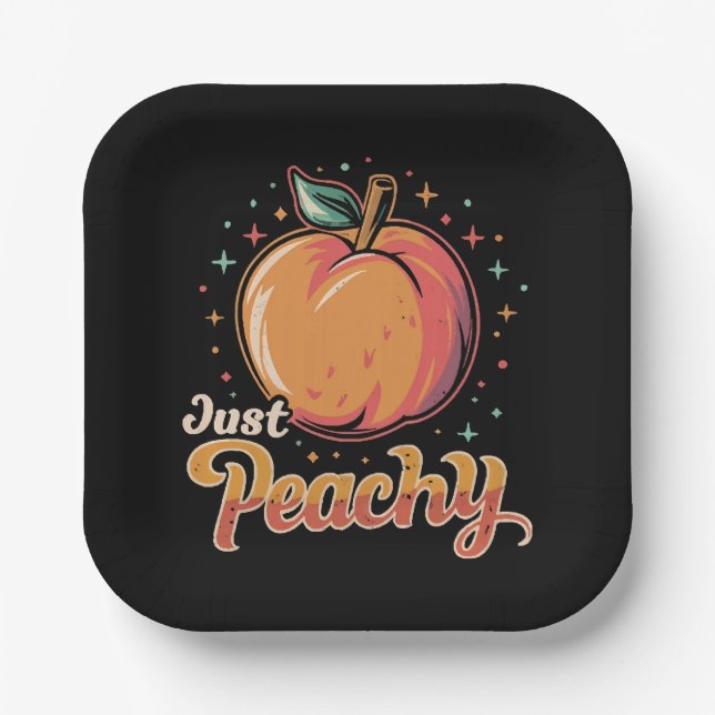 Just peachy! paper plate (Front)