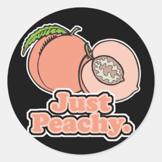 Just Peachy Peach Classic Round Sticker