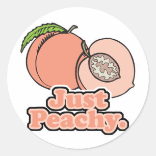 Just Peachy Peach Classic Round Sticker