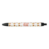 "Just Peachy" Typography on Peach Pattern
