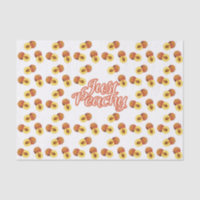 "Just Peachy" Typography on Peach Pattern