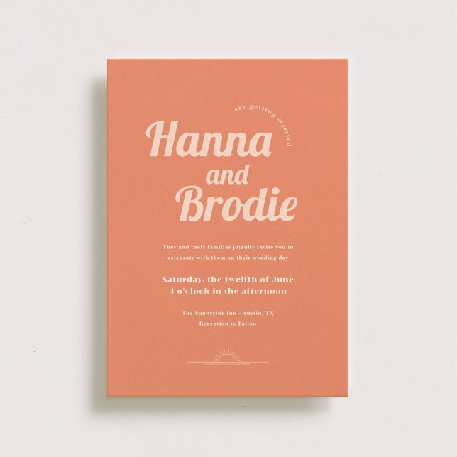 Just Peachy Wedding Invitation (Creator Uploaded)