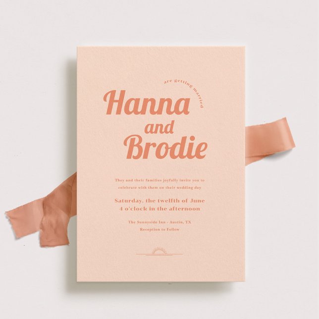 Just Peachy Wedding Invitation (Creator Uploaded)