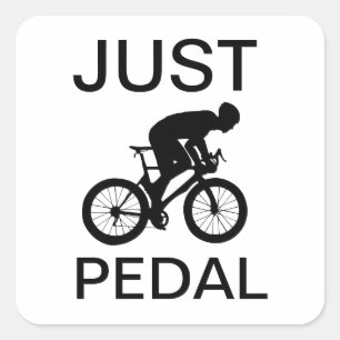 Just Pedal Square Sticker