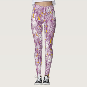 just pigs purple yellow leggings