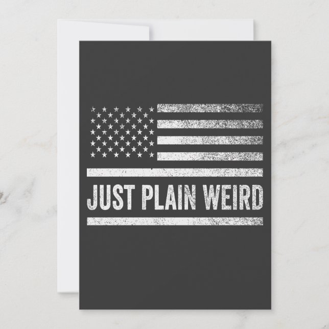 Just Plain Weird American Flag Election  Holiday Card (Front)