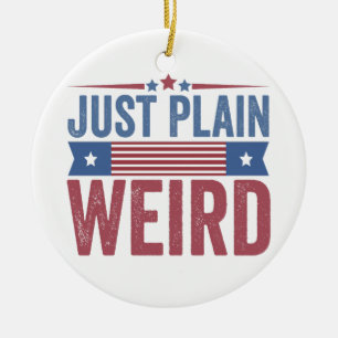 Just Plain Weird American Flag Election Kamala Ceramic Tree Decoration