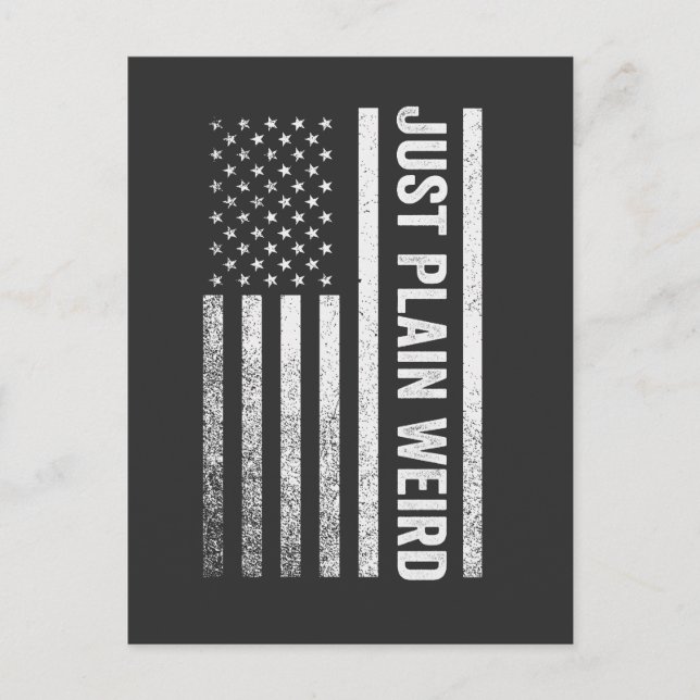 Just Plain Weird American Flag Election Kamala  Postcard (Front)
