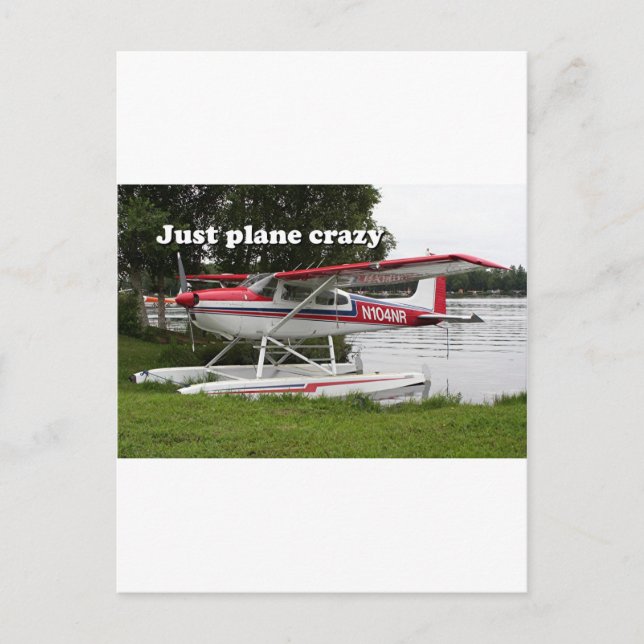 Just plane crazy: Cessna float plane, Alaska Postcard (Front)
